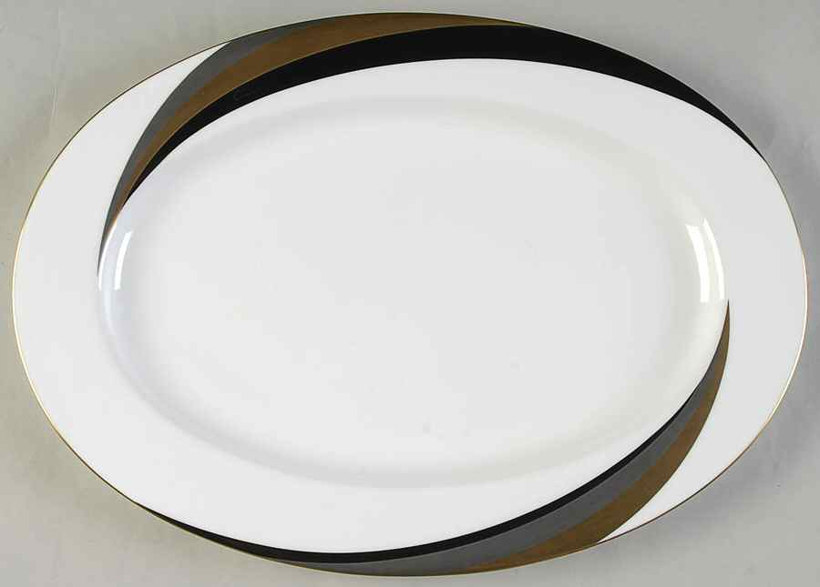 Cachet 14" Oval Serving Platter by Nikko-1