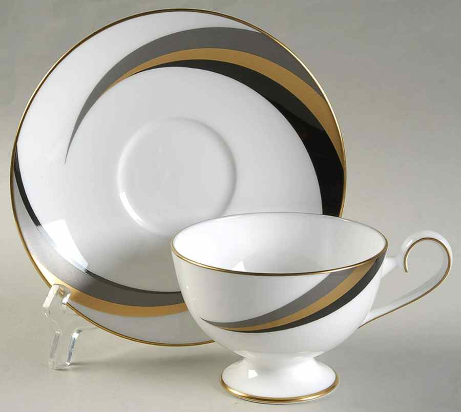 Cachet Footed Cup & Saucer Set by Nikko-1