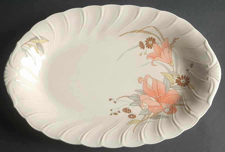 Calypso 14" Oval Serving Platter by Nikko-1