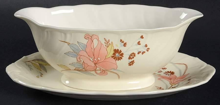Calypso Gravy Boat & Underplate/Relish by Nikko-1