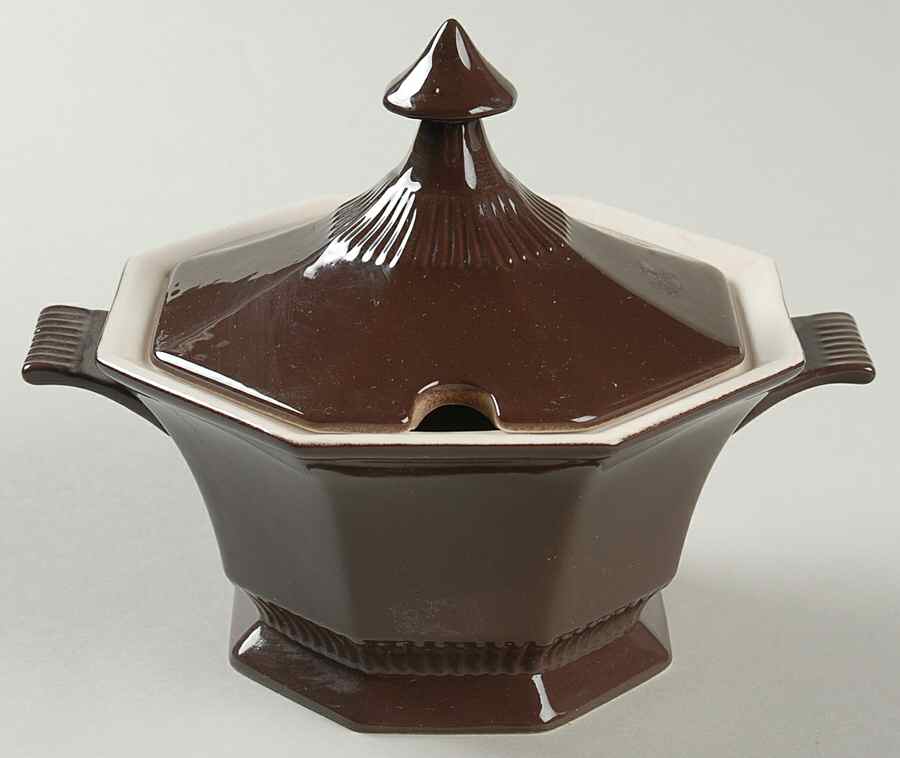 Cane Sauce Boat & Lid by Nikko-1