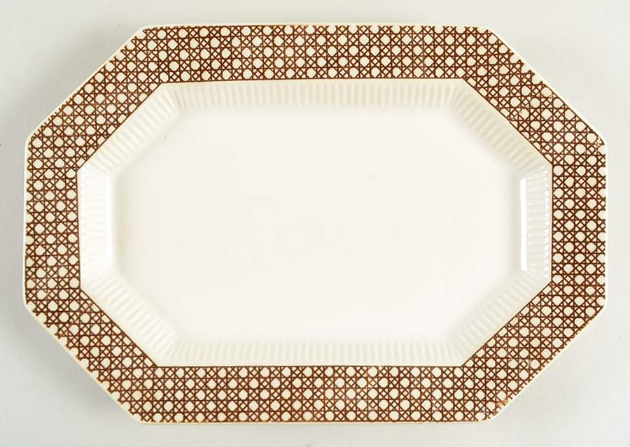 Cane 13" Oval Serving Platter by Nikko-1