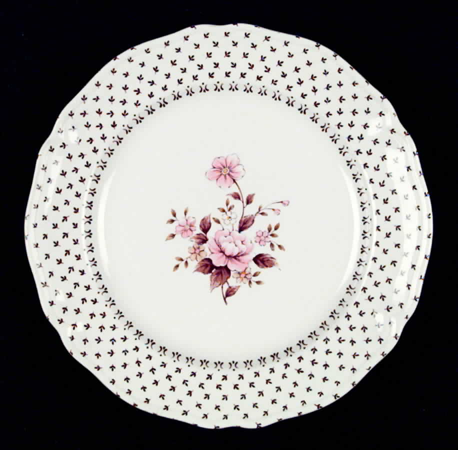 Calico Prints Brown Salad Plate by Nikko-1