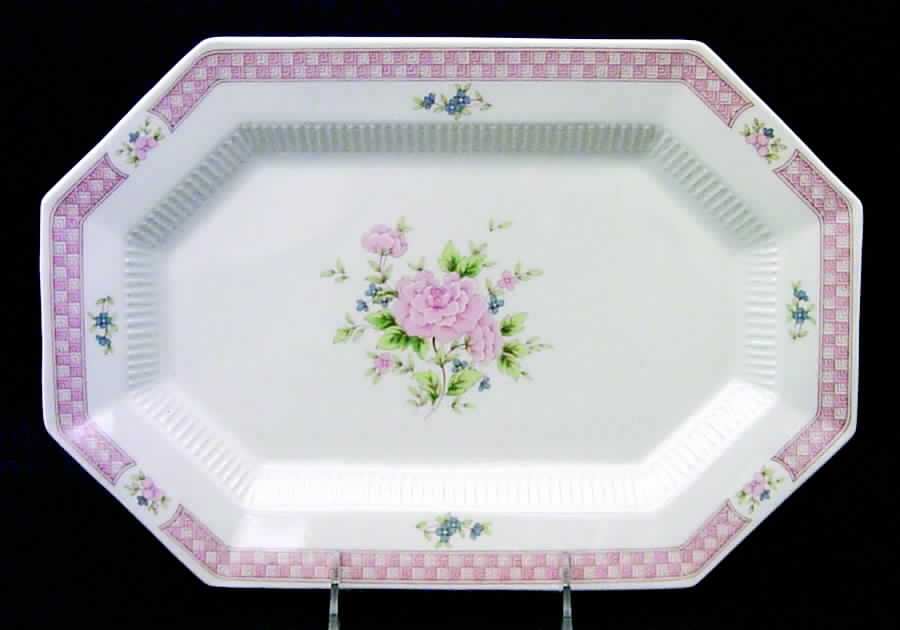 Cameo Rose 13" Oval Serving Platter by Nikko-1