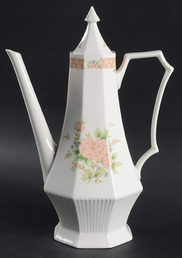 Cameo Rose Coffee Pot & Lid by Nikko-1
