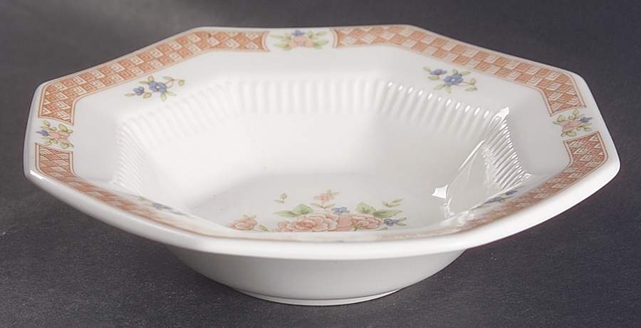 Cameo Rose Rim Fruit/Dessert (Sauce) Bowl by Nikko-1