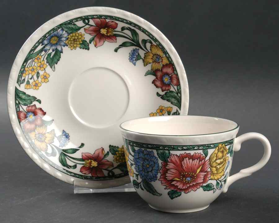 Caribe Flat Cup & Saucer Set by Nikko-1