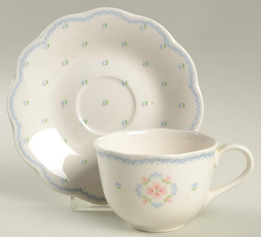 Chantilly Flat Cup & Saucer Set by Nikko-1