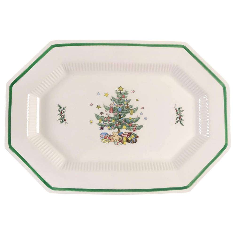 Christmastime 13" Oval Serving Platter by Nikko-1