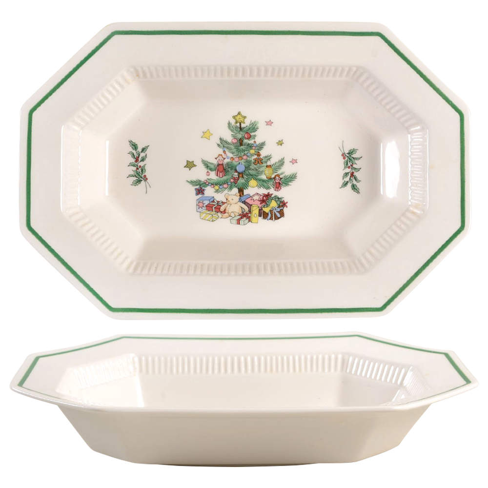 Christmastime 10" Oval Vegetable Bowl by Nikko-1