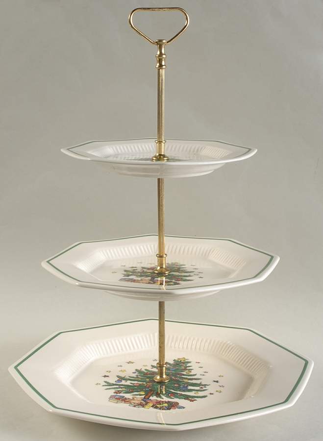 Christmastime 3 Tiered Serving Tray (DPM1,SPM1,BBM1) by Nikko-1