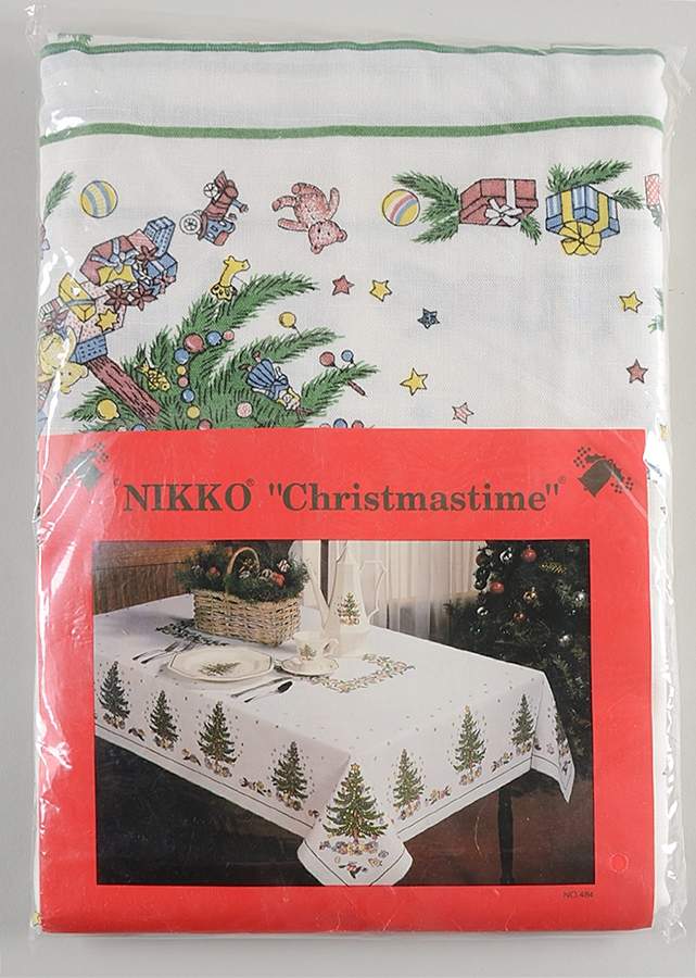 Christmastime 60" X 120" Rectangular Tablecloth by Nikko-1