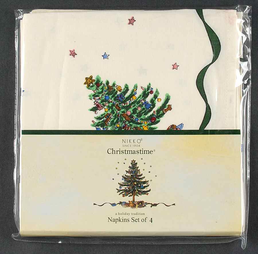 Christmastime Linen Napkin - Set of 4 by Nikko-1