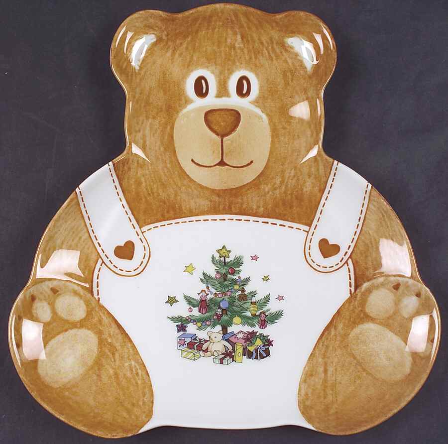 Happy Holidays Teddy Bear Tray by Nikko-1