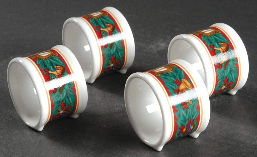 Christmas Tradition Napkin Ring - Set of 4 by Nikko-1