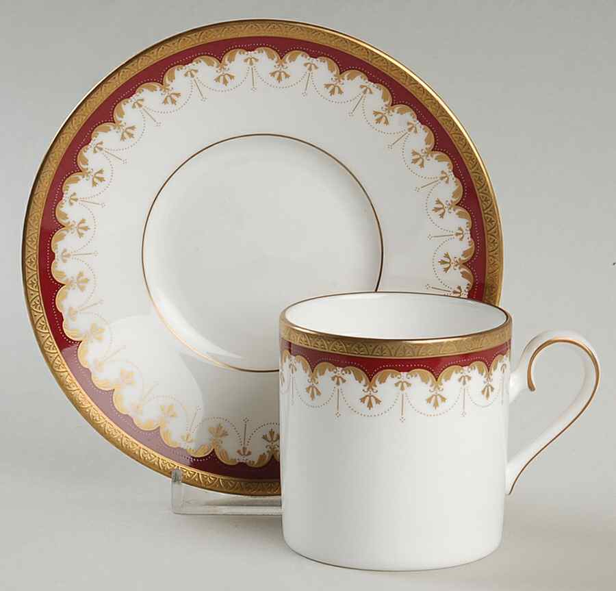 Clarendon Flat Demitasse Cup & Saucer Set by Nikko-1