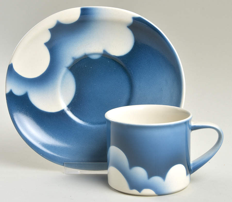 Cloudland Flat Cup & Saucer Set by Nikko-1