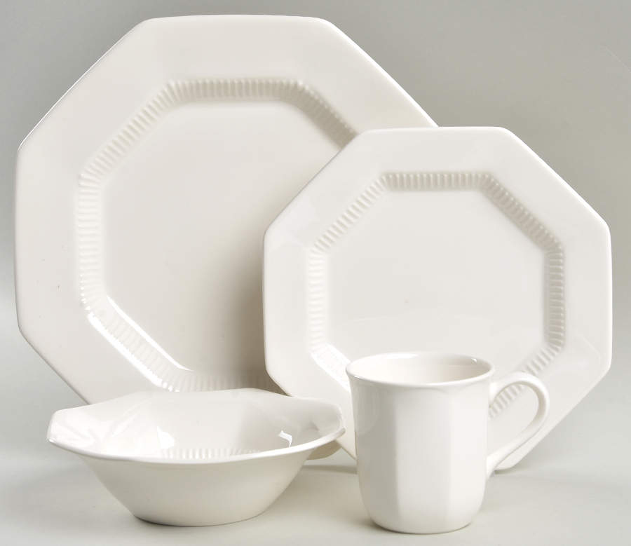 Classic White 4 Piece Place Setting by Nikko-1