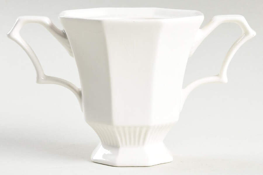 Classic White Sugar Bowl No Lid by Nikko-1