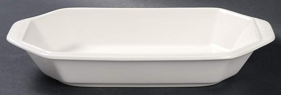 Classic White 10" Rectangular Baker by Nikko-1