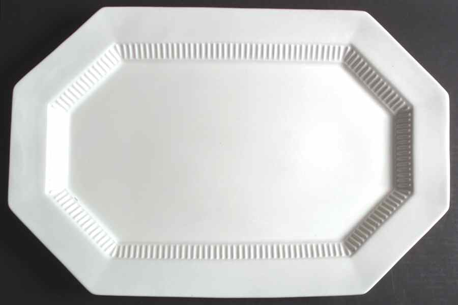 Classic White 20" Oval Serving Platter by Nikko-1