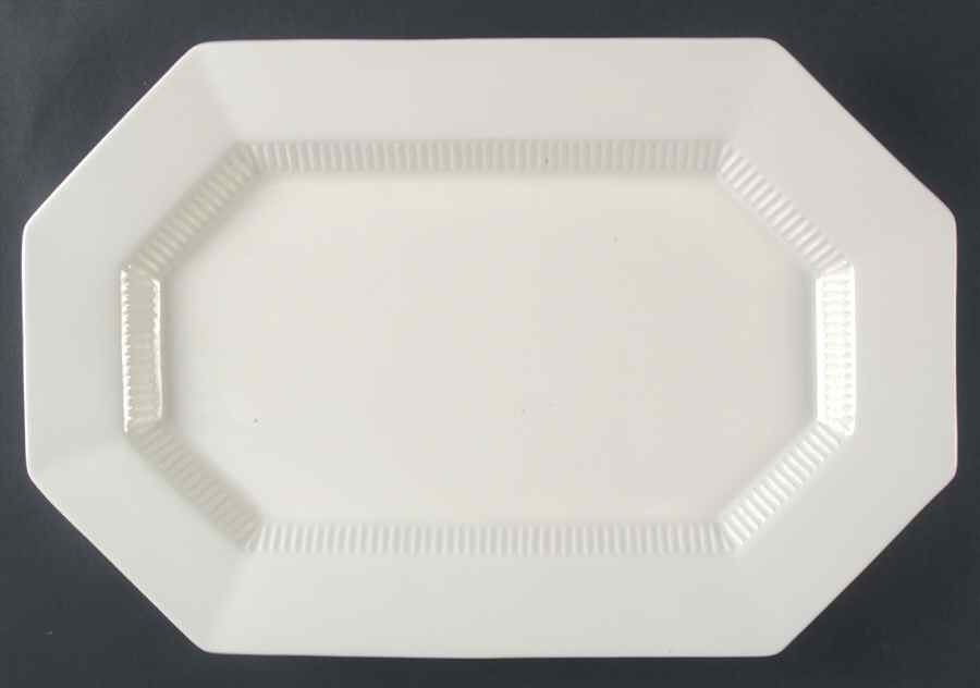 Classic White 16" Oval Serving Platter by Nikko-1