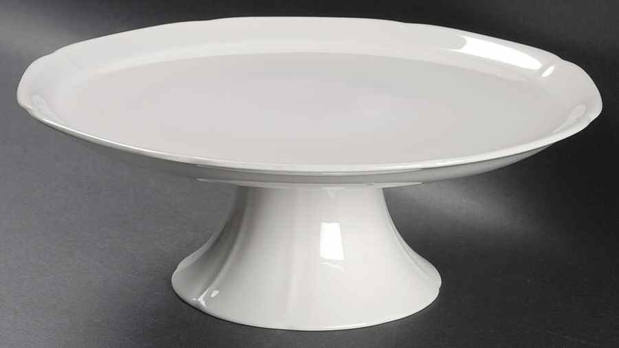 Classic White 11" Diameter Pedestal Cake Stand by Nikko-1