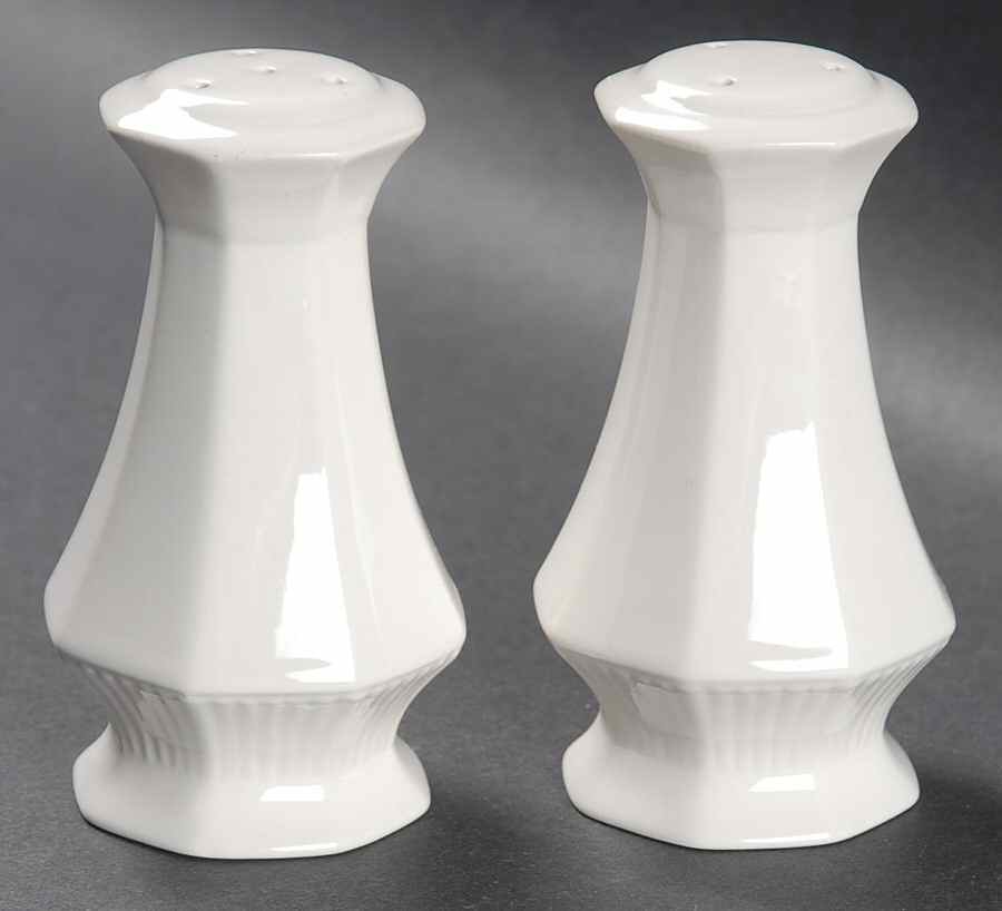 Classic White Salt & Pepper Set by Nikko-1