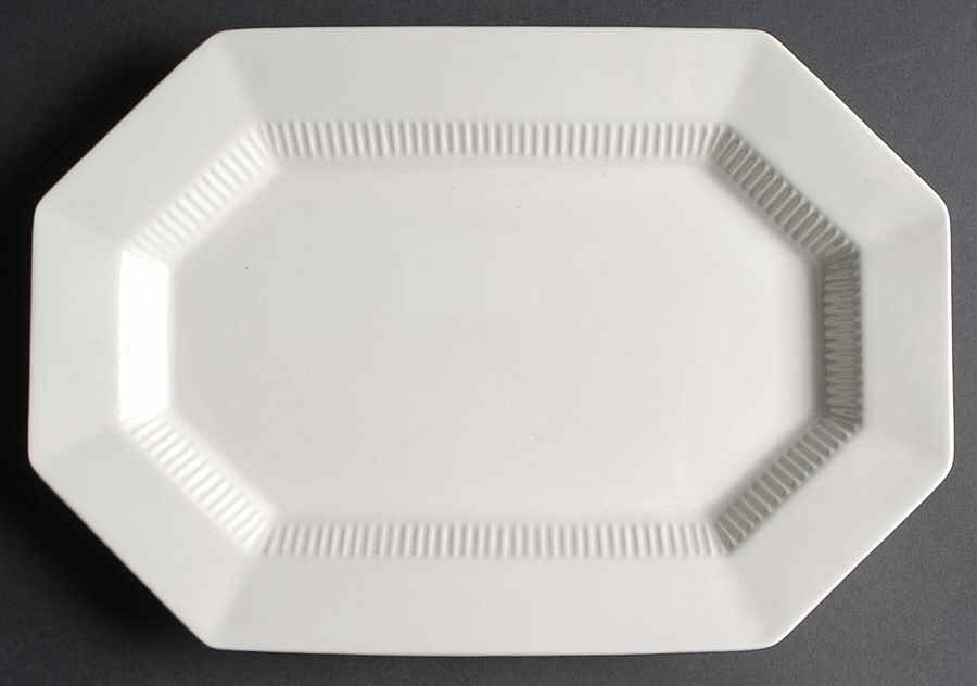 Classic White 13" Oval Serving Platter by Nikko-1