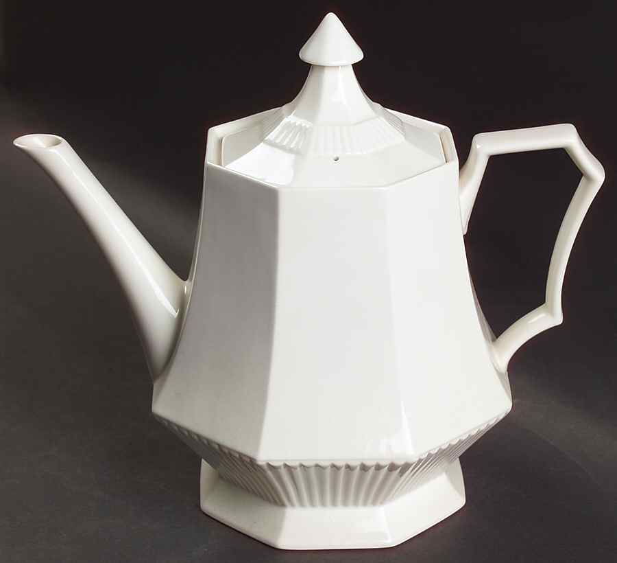 Classic White Teapot & Lid by Nikko-1