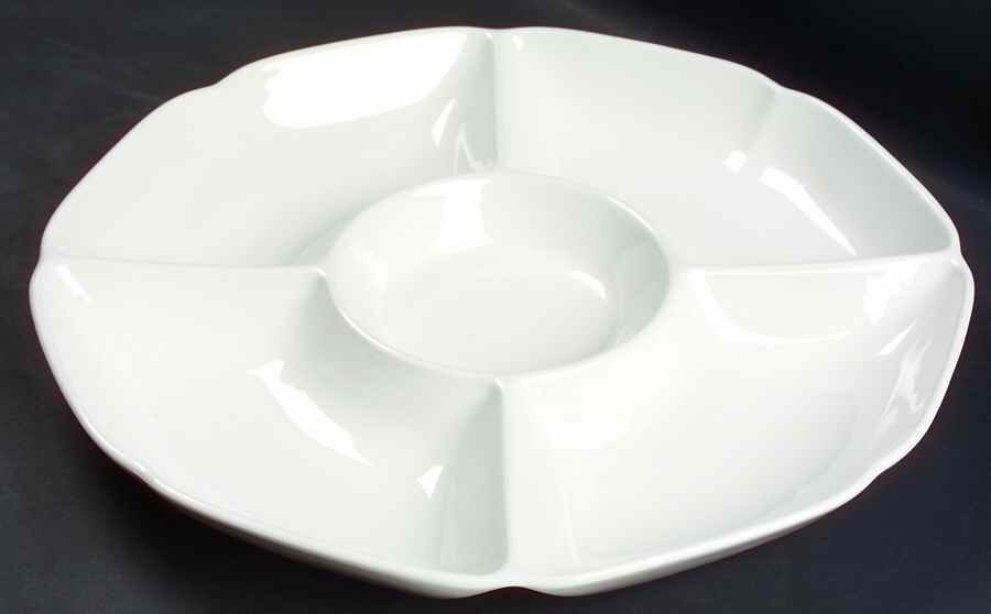Classic White Hors d'Oeuvre Tray by Nikko-1