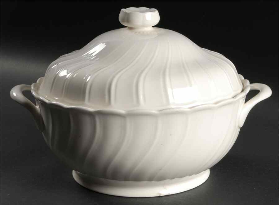 Crown White Round Covered Vegetable by Nikko-1