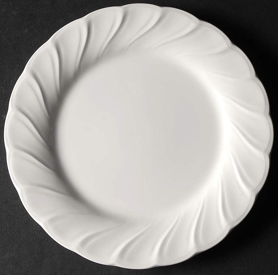 Crown White Salad Plate by Nikko-1
