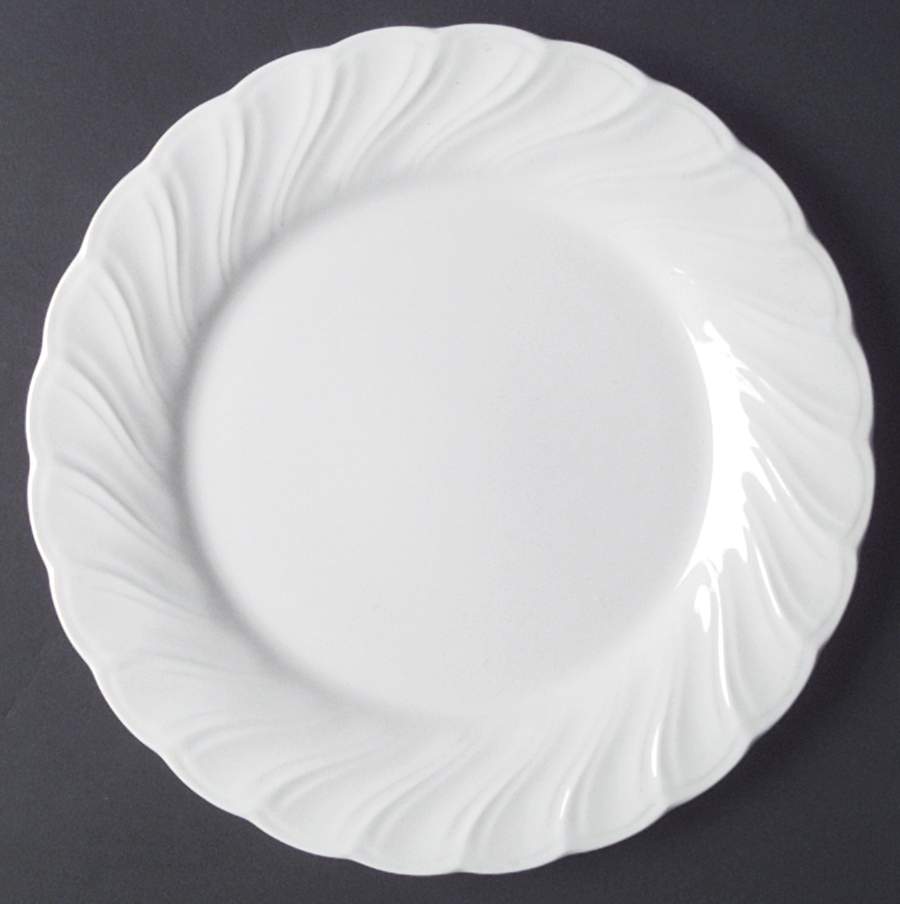 Crown White Dinner Plate by Nikko-1
