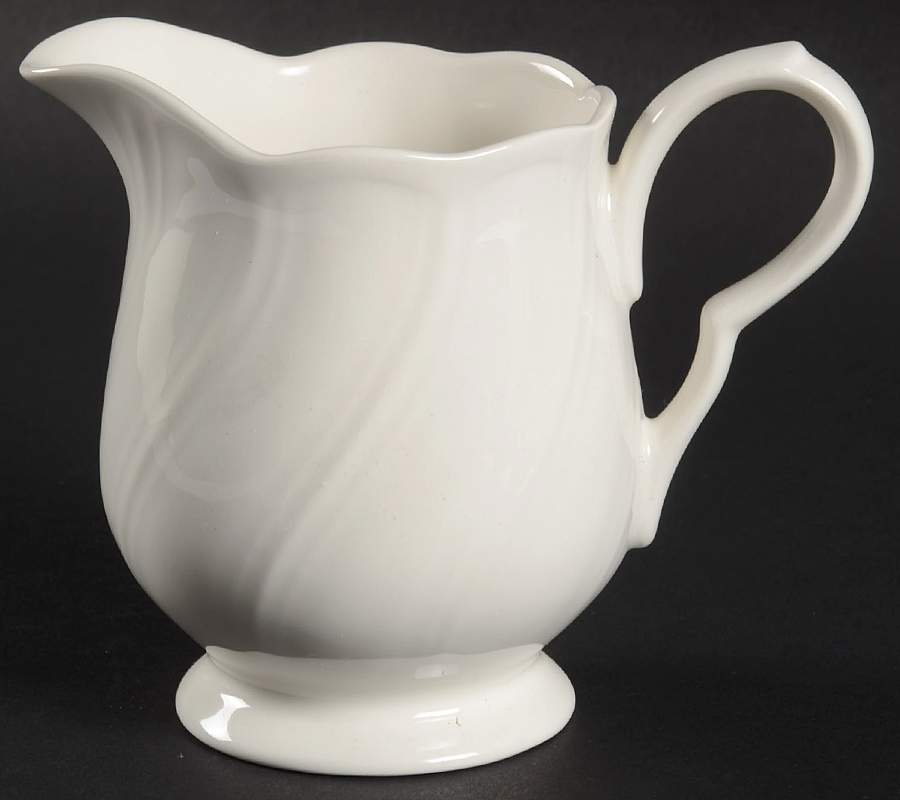 Crown White Creamer by Nikko-1