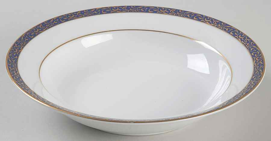 Cobalt Filigree Soup/Cereal Bowl by Nikko-1