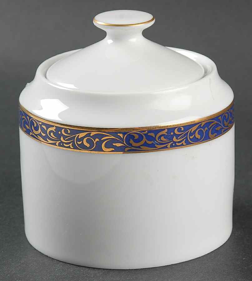 Cobalt Filigree Sugar Bowl & Lid by Nikko-1