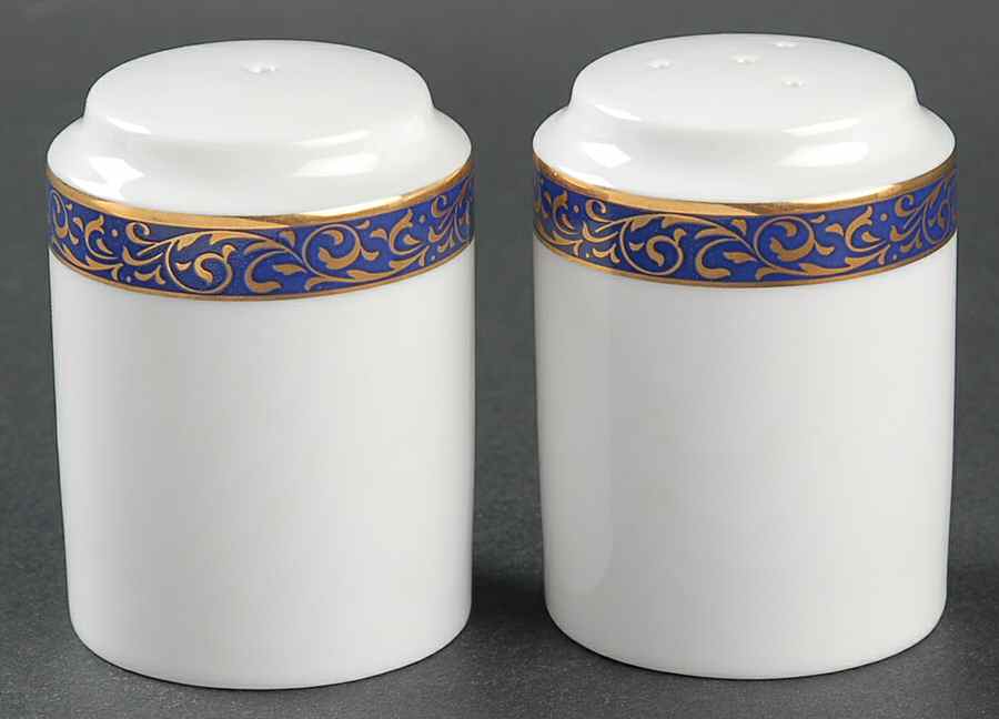 Cobalt Filigree Salt & Pepper Set by Nikko-1