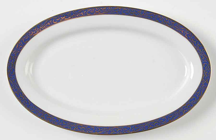 Cobalt Filigree Relish/Butter Tray by Nikko-1