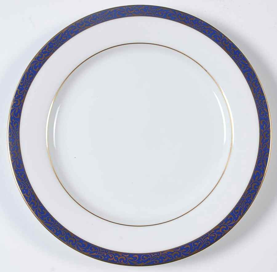 Cobalt Filigree Salad Plate by Nikko-1