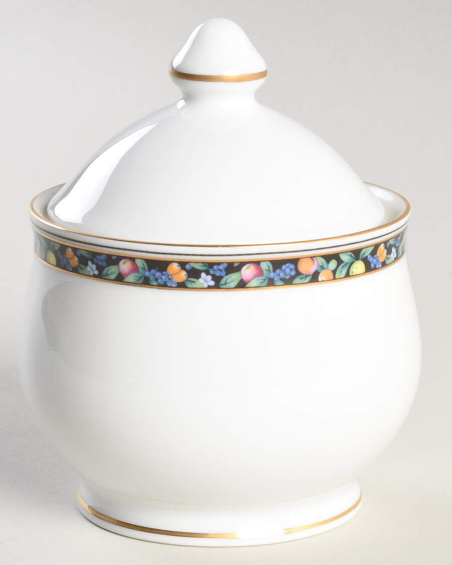 Concerto Sugar Bowl & Lid by Nikko-1