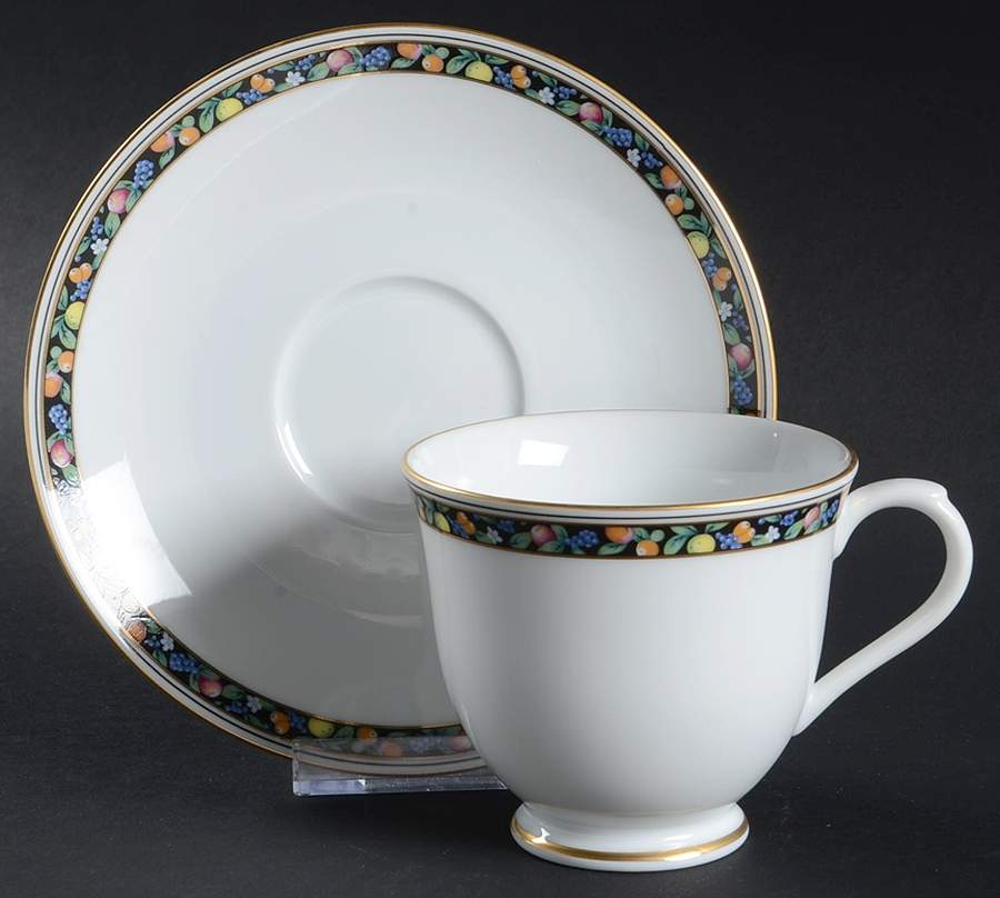 Concerto Footed Cup & Saucer Set by Nikko-1