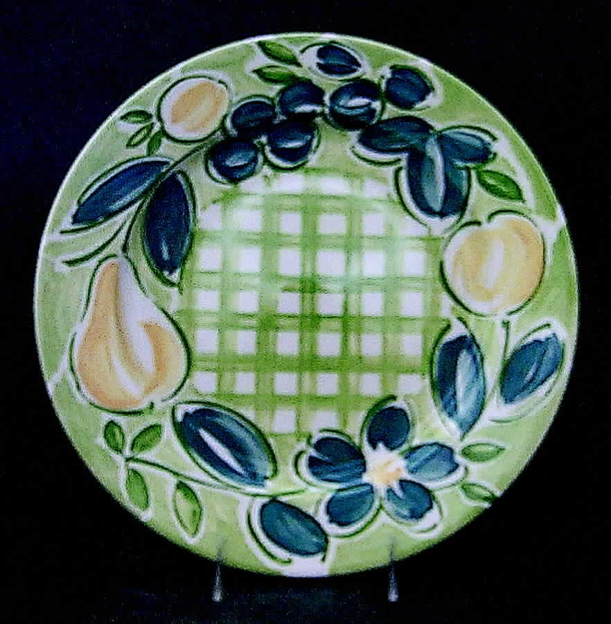 Country Pear 12" Chop Plate (Round Platter) by Nikko-1
