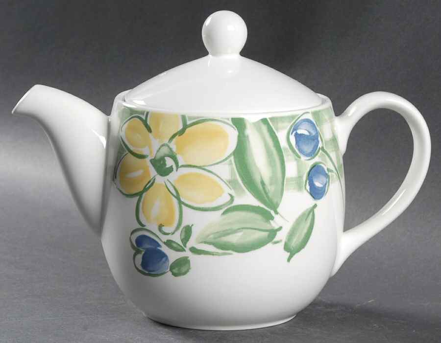 Country Pear Teapot & Lid by Nikko-1