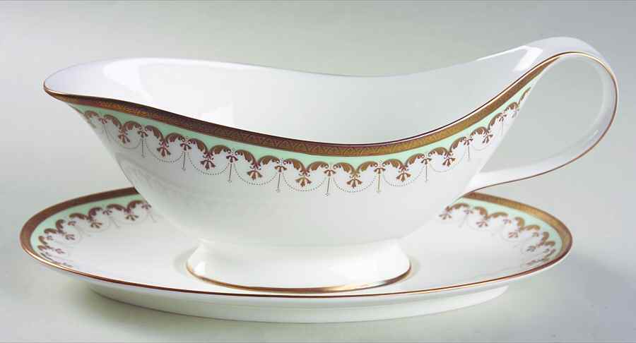 Corinthian Gravy Boat & Underplate by Nikko-1