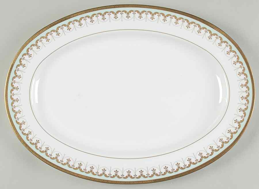 Corinthian 14" Oval Serving Platter by Nikko-1