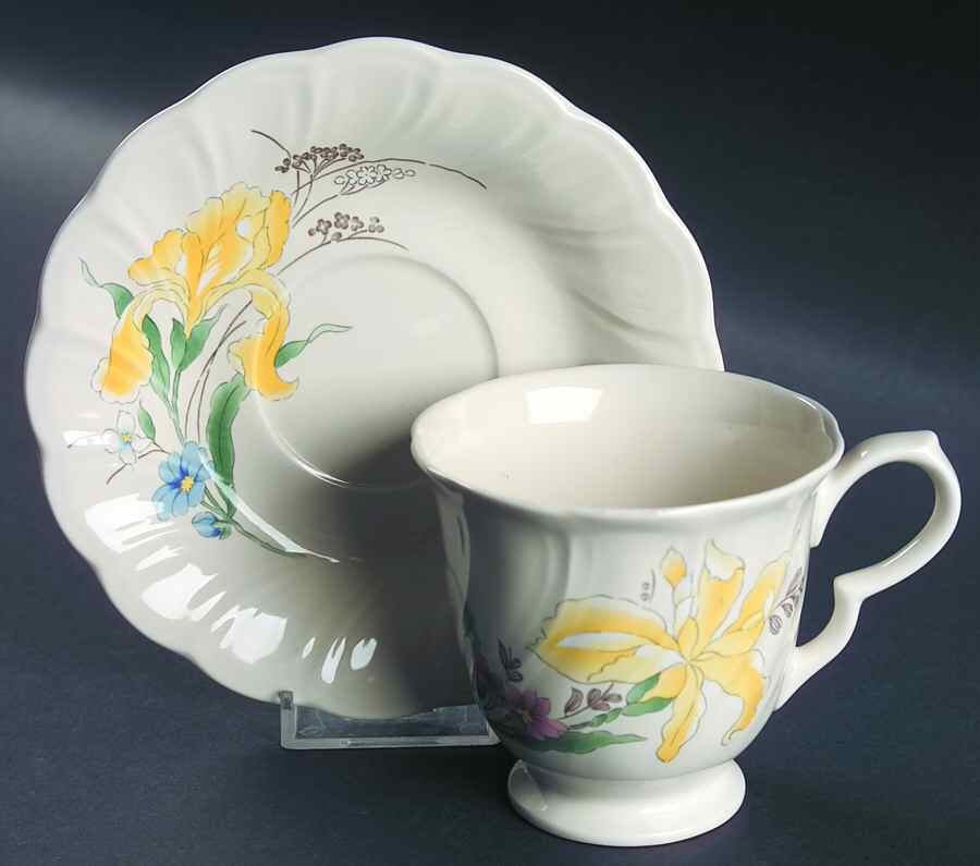 Cotillion Footed Cup & Saucer Set by Nikko-1