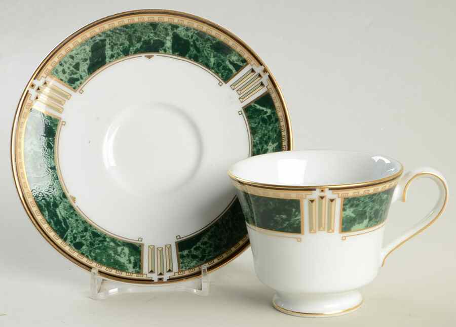 Crown Jewel Footed Demitasse Cup & Saucer Set by Nikko-1