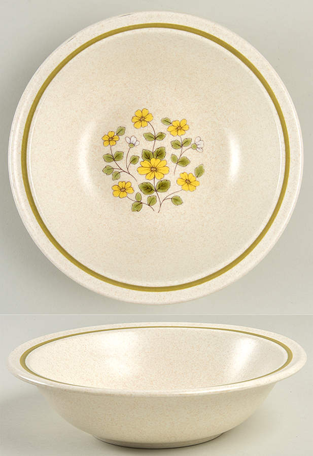 Daisies Rim Soup Bowl by Nikko-1