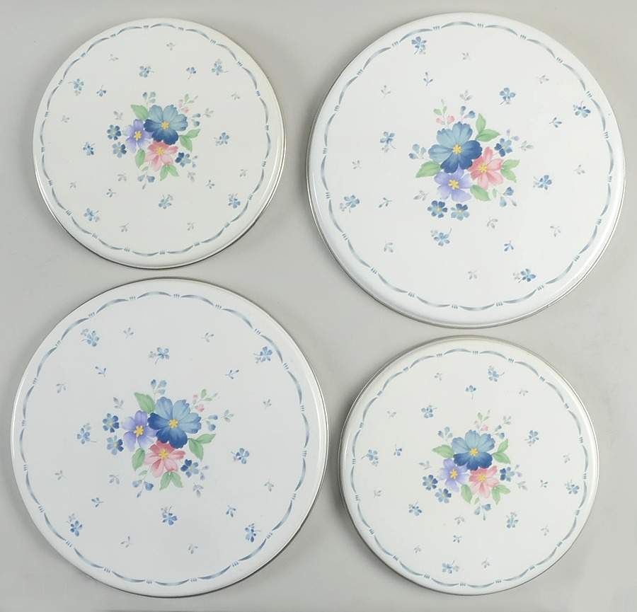 Dauphine Stove Cover Set-Steel 2 8" & 2 10" Round Covers by Nikko-1